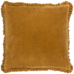 Yard Bertie Saffron Cotton Velvet Cushion - Size: 45 x 45cm - Multi - Yard Living - Wilko