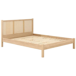 Croxley King Size Oak Rattan Bed - Brown - Birlea - Wilko - thumbnail 3