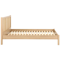 Croxley King Size Oak Rattan Bed - Brown - Birlea - Wilko - thumbnail 4