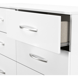 Crowndale Avon 6 Drawer Matt White Wide Chest of Drawers Ready Assembled - White Matt - Wilko - thumbnail 7