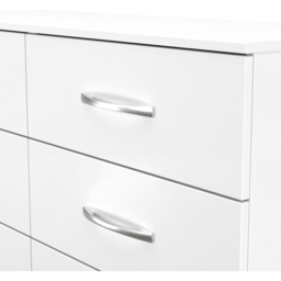 Crowndale Avon 6 Drawer Matt White Wide Chest of Drawers Ready Assembled - White Matt - Wilko - thumbnail 6