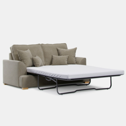 Alba City 2 Seater Fossil Fabric Sofa Bed - Brown - Wilko - thumbnail 3