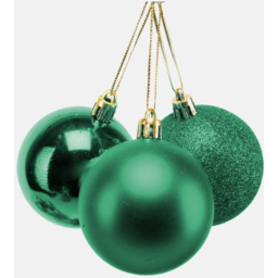 Shatchi 5cm Emerald Green Shatterproof Christmas Bauble 24 Pack - Wilko - thumbnail 4