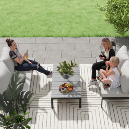 Outsunny 4 Seater Grey Garden Corner Sofa Set - Wilko - thumbnail 5
