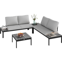 Outsunny 4 Seater Grey Garden Corner Sofa Set - Wilko - thumbnail 3