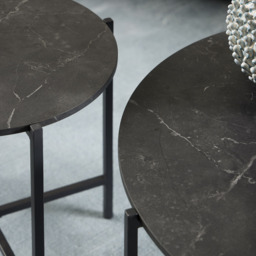Furniture To Go Lamoine Matt Black Round Side Table - Size: 45 x 40 x 40cm - Wilko - thumbnail 7