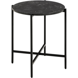 Furniture To Go Lamoine Matt Black Round Side Table - Size: 45 x 40 x 40cm - Wilko - thumbnail 3