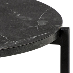Furniture To Go Lamoine Matt Black Round Side Table - Size: 45 x 40 x 40cm - Wilko - thumbnail 5