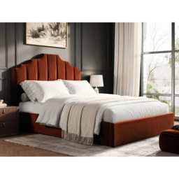 Flair Margot Double Orange Velvet Ottoman Bed - Wilko - thumbnail 7