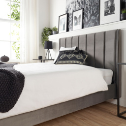Aspire Furniture Phoebe King Size Grey Brushed Velvet Bed Frame - Aspire Beds - Wilko - thumbnail 5