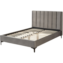 Aspire Furniture Phoebe King Size Grey Brushed Velvet Bed Frame - Aspire Beds - Wilko - thumbnail 3