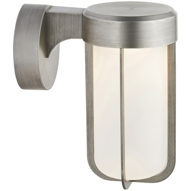Merano Bevento Brushed Silver LED Frosted Glass Outdoor Wall Lamp - Size: 18 x 11 x 20.8cm - Wilko - image 1