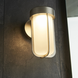 Merano Bevento Brushed Silver LED Frosted Glass Outdoor Wall Lamp - Size: 18 x 11 x 20.8cm - Wilko - thumbnail 5
