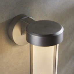 Merano Bevento Brushed Silver LED Frosted Glass Outdoor Wall Lamp - Size: 18 x 11 x 20.8cm - Wilko - thumbnail 4