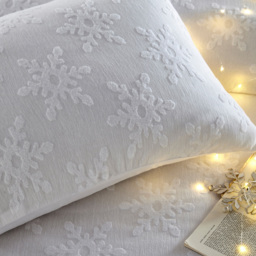 furn. Snowflake Double White Duvet Cover Set - Wilko - thumbnail 4
