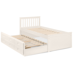 Julian Bowen Surf White Maisie Bed with Underbed and Drawers - Size: Single - Wilko - thumbnail 4