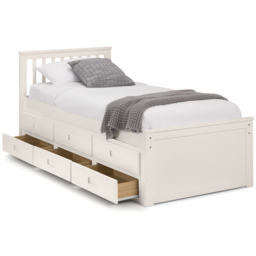 Julian Bowen Surf White Maisie Bed with Underbed and Drawers - Size: Single - Wilko - thumbnail 6