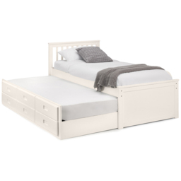 Julian Bowen Surf White Maisie Bed with Underbed and Drawers - Size: Single - Wilko - thumbnail 7