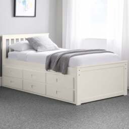 Julian Bowen Surf White Maisie Bed with Underbed and Drawers - Size: Single - Wilko - thumbnail 1