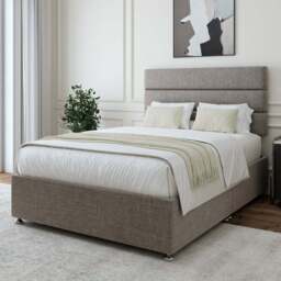 Bedmaster Double Slate Linen Divan Base - Grey - Wilko - thumbnail 1