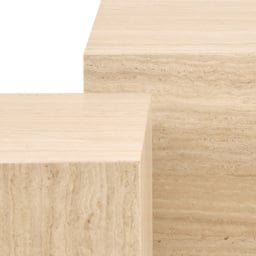 Florence Dice Travertine Rough Paper Effect Coffee Table Set of 2 - Size: 42 x 100 x 42cm - Cream - Furniture To Go - Wilko - thumbnail 7
