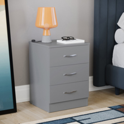 Vida Designs Riano Grey 3 Piece Narrow Bedroom Furniture Set - Wilko - thumbnail 6