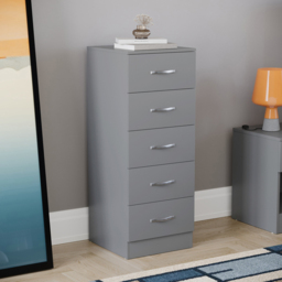 Vida Designs Riano Grey 3 Piece Narrow Bedroom Furniture Set - Wilko - thumbnail 4