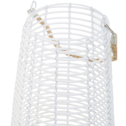 Premier Housewares Lentigo White Rattan Lantern Large - Size: 25 x 25 x 41cm - Wilko - thumbnail 5