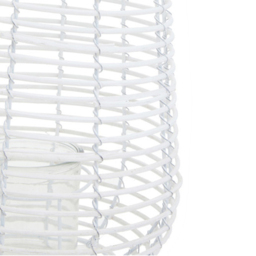 Premier Housewares Lentigo White Rattan Lantern Large - Size: 25 x 25 x 41cm - Wilko - thumbnail 6