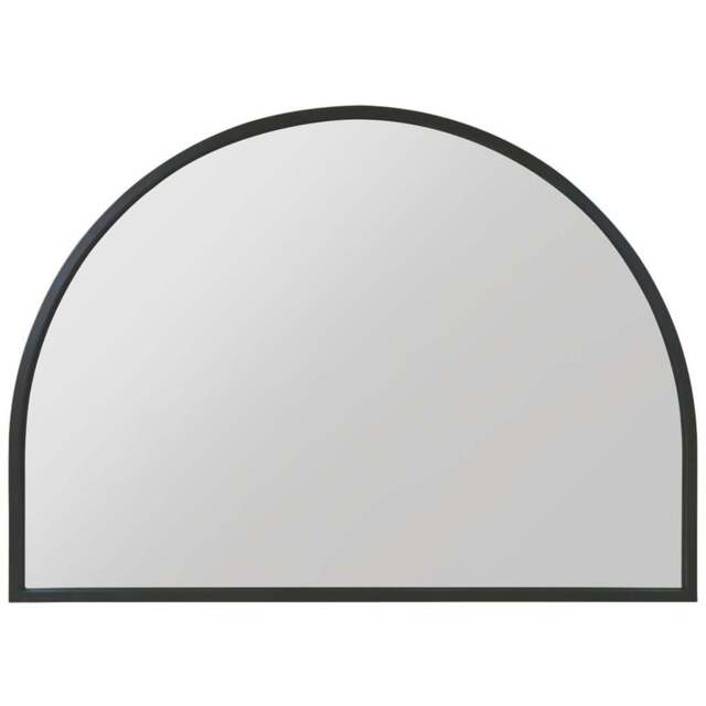 The Arcus Black Arched Wall Mirror 125 x 90cm - MirrorOutlet - Wilko - image 1