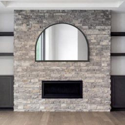 The Arcus Black Arched Wall Mirror 125 x 90cm - MirrorOutlet - Wilko - thumbnail 3