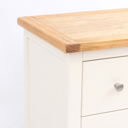 Cabinet Bits Castelli 4 Drawer Off White Chrome Knob Chest of Drawers - Wilko - thumbnail 7
