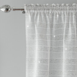 Lima Panel Curtain Silver 122cm - Wilko - thumbnail 4