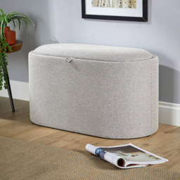 Home Source Merida Grey Reversible Tray Top Lid Storage Ottoman - Size: 42 x 77 x 39cm - Wilko - thumbnail 7