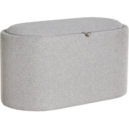 Home Source Merida Grey Reversible Tray Top Lid Storage Ottoman - Size: 42 x 77 x 39cm - Wilko - thumbnail 3