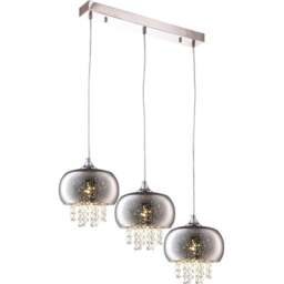 Milagro Starlight Silver Pendant Lamp 230V - Size: 21 x 65 x 90cm - Wilko