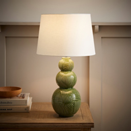 ValueLights Mia Green and White Shade Ceramic LED Table Lamp - Size: 52.5 x 30 x 30cm - Wilko - thumbnail 7
