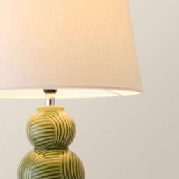 ValueLights Mia Green and White Shade Ceramic LED Table Lamp - Size: 52.5 x 30 x 30cm - Wilko - thumbnail 5