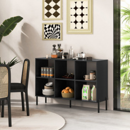 Costway 6 Cube Black Bookcase - Size: 6 Shelf - Wilko - thumbnail 4