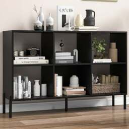 Costway 6 Cube Black Bookcase - Size: 6 Shelf - Wilko - thumbnail 1