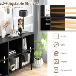 Costway 6 Cube Black Bookcase - Size: 6 Shelf - Wilko - thumbnail 5