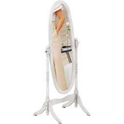 Vida Designs Nishano White Cheval Mirror - Size: 145 x 48cm - Wilko
