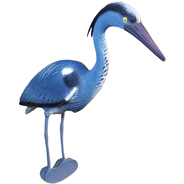 Hamble Distribution Blue Heron Bird Deterrent Garden Ornament - Size: 65 x 65 x 65cm - Red - Wilko - image 1