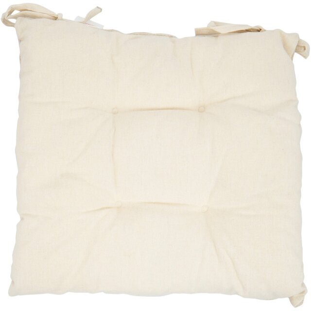 Natural Double Sided Cotton Seat Pad 40 x 40cm - Wilko - image 1