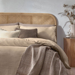 Yard Super King Linen Chunky Waffle Duvet Set - Cream - Yard Living - Wilko - thumbnail 5