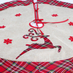Shatchi Snowflakes Christmas Tree Skirt 4 Pack - Brown - Wilko - thumbnail 4