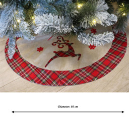 Shatchi Snowflakes Christmas Tree Skirt 4 Pack - Brown - Wilko - thumbnail 5