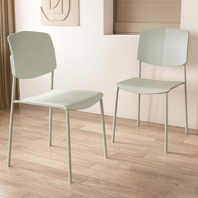 Core Products Academy Set of 2 Light Green Plastic Kitchen Chair - Wilko - image 1