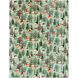 furn. Lodge Wood Oak Green Sherpa Fleece Throw - Size: 150 x 130 x 1cm - Wilko - thumbnail 4