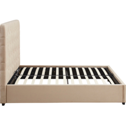 Seconique Madison Double Fawn Velvet Fabric Gas Lift Ottoman Bed Frame - Wilko - thumbnail 6
